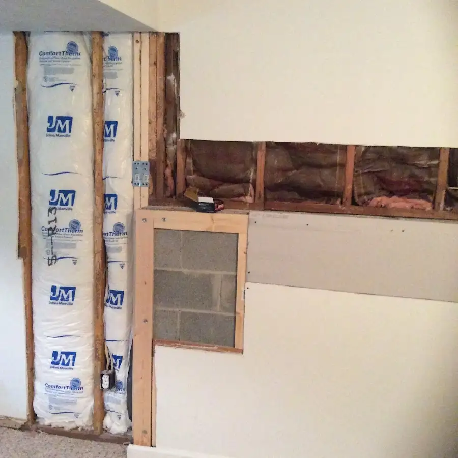 Wall insulation replacement during Basement Flood Cleanup in Killeen